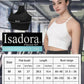 Isadora Paccini Ribbed Crop Top - Sleeveless Scoop Neck