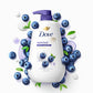 Dove Body Wash Unwind Blueberry & Moon Milk For 24hr Lotion-Soft Skin Moisturizing Skin Cleanser with No Sulfates No Parabens 30.6 oz