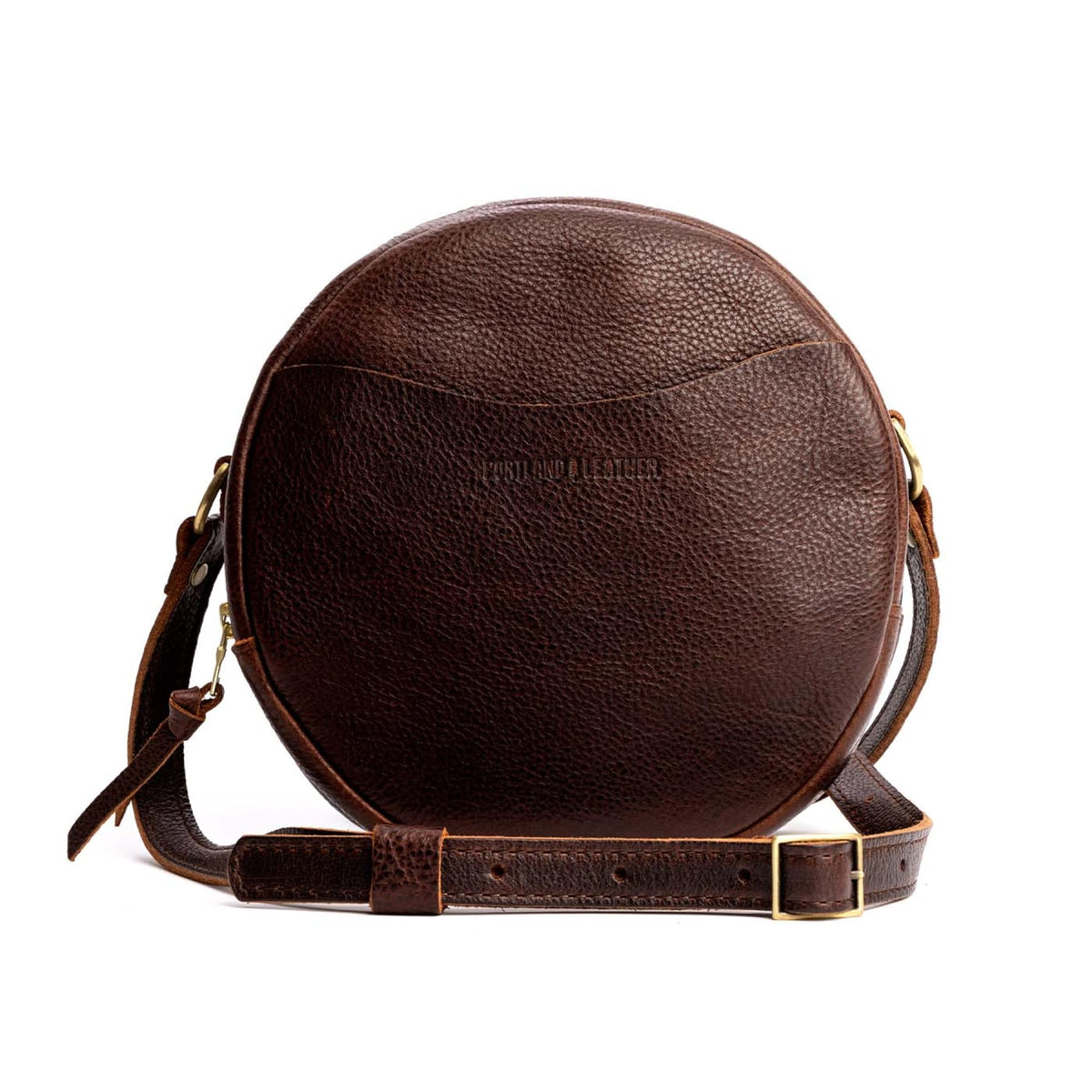 Portland Leather Goods Circle Crossbody Bag for Women – Handmade from the Finest Full-Grain Hides