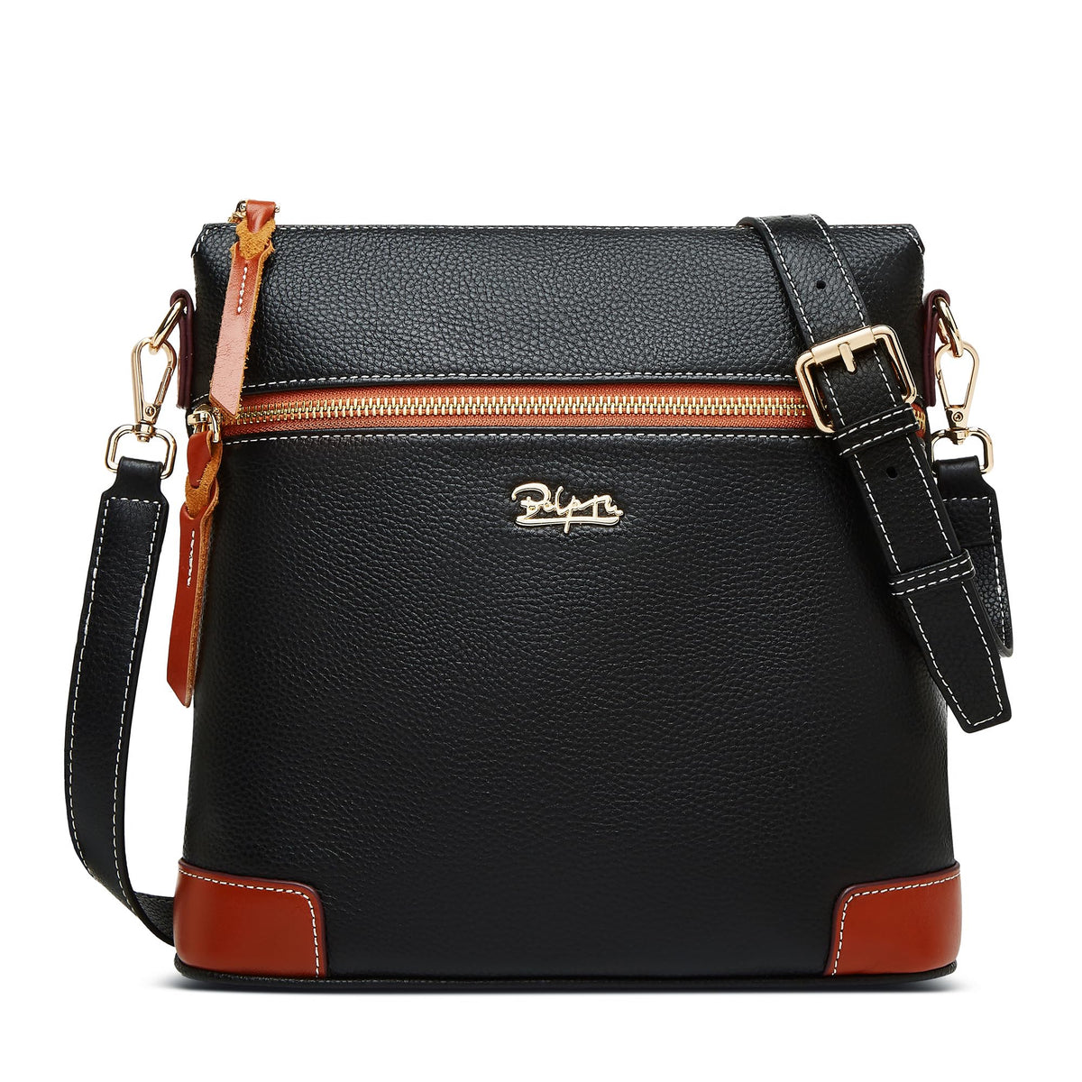 BOYATU Leather Crossbody Bag for Women: Designer Shoulder Purse for Travel - Trendy Genuine Leather Handbag for Everyday