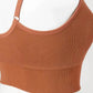 Isadora Paccini Ribbed Crop Top - Sleeveless Scoop Neck