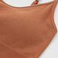 Isadora Paccini Ribbed Crop Top - Sleeveless Scoop Neck