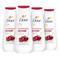 Dove Body Wash Revitalizante Cherry & Chia Milk 4 Count for Renewed, Healthy-Looking Skin Gentle Skin Cleanser with 24hr Renewing MicroMoisture 20 oz