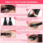 2 In 1 Clip Comb Heated Eyelash Curler Electric Mini Lash Curler Natural Eye Lash Makeup Tool with 3 Temp Settings 10Mins Shutdown