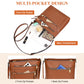 Over Earth Crossbody Bags for Women Leather Purses for Ladies with Multiple Pockets