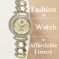 1080P Gold Watch for Women Small Round Face - Adjustable Rhinestone Chain Bracelet Watch Waterproof Ladies Quartz Wristwatch