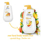 Dove Body Wash with Pump Glow Mango & Almond Butter For 24hr Lotion-Soft Skin Moisturizing Skin Cleanser with No Sulfates No Parabens 30.6 oz