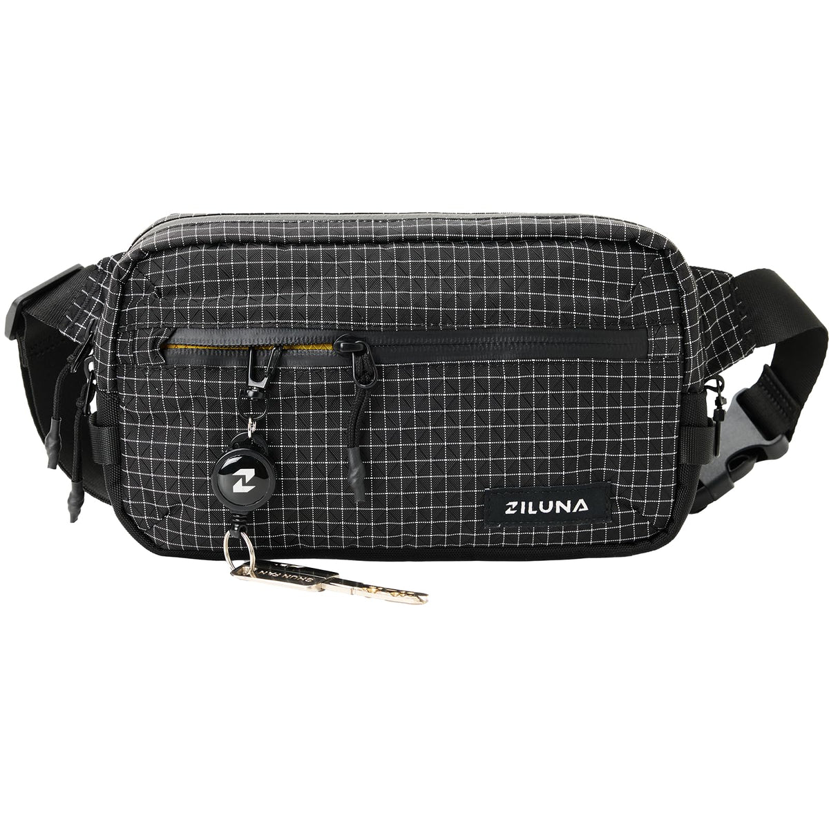 2L Sling Bag for Men & Women - Anti-Theft RFID Blocking Fanny Pack with Lockable Zippers, Water Resistant Lightweight Crossbody Bag for Travel Hiking Running Gym Walking Daily Use(Black)