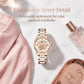 Vetra Women Watches Automatic Luxury Diamond Dress Ladies Watch Fashion Waterproof Ceramic Strap Rose Gold Self Winding Female Wrist Watch