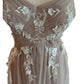 Women's Strapless Floral Gown