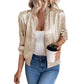 Thin Coat With Zip Slim Fit Slimming Casual Jacket Top