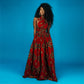 African Print Irregular Dress with Versatility