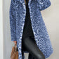 Fall Winter Leopard Print Plush Mid-length Coat
