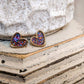 Beautiful Glitter Heart Earrings