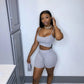 Sleeveless Crop Top & Short Set