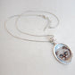 Scottish Cat Silver Plated Mother of Pearl Jewelry Pendant Necklace - 44038O
