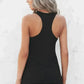 Women's Casual Black Scoop Neck Basic Solid Tank Top