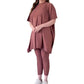 Fall Plus Size Knit Batwing Top & Bottom Set