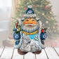 Santa with Polar Bear and Cubs Handcrafted Christmas Figurine - G. DeBrekht - Christmas Santa Snowman Decor - 533422