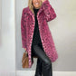 Leopard Print Plush Jacket — Cozy Loose-Fit Mid-Length Outwear
