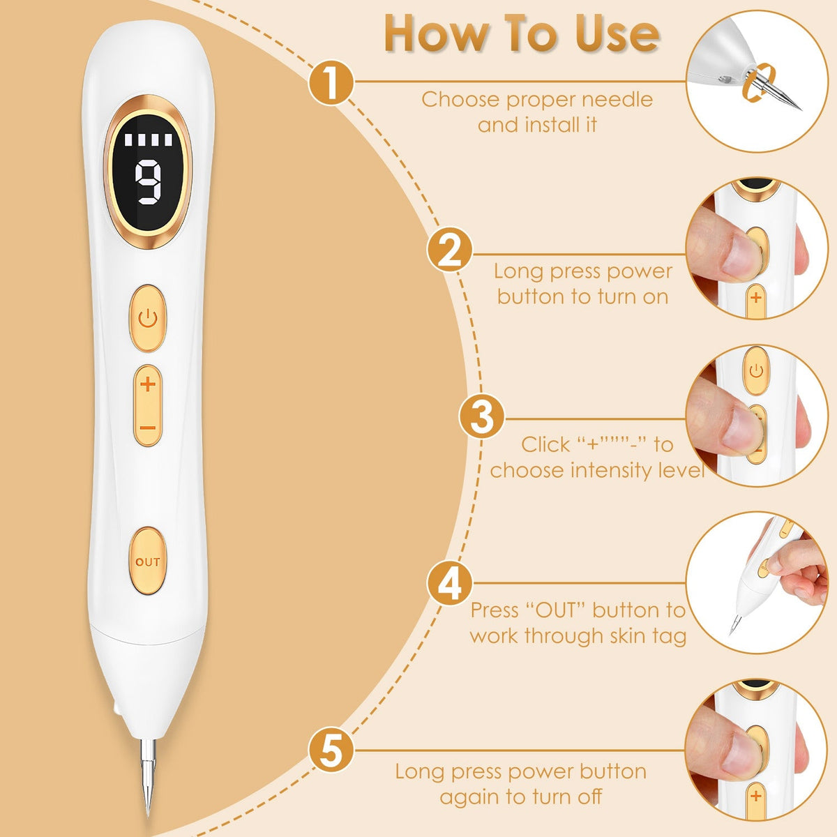 Rechargeable Mole & Wart Remover