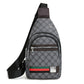 New Contrast Color PU Soft Leather Casual Chest Bag Men And Women Crossbody Tide Travel Fashion Small Backpack
