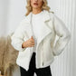 Pocketed Sherpa Zip Up Long Sleeve Jacket