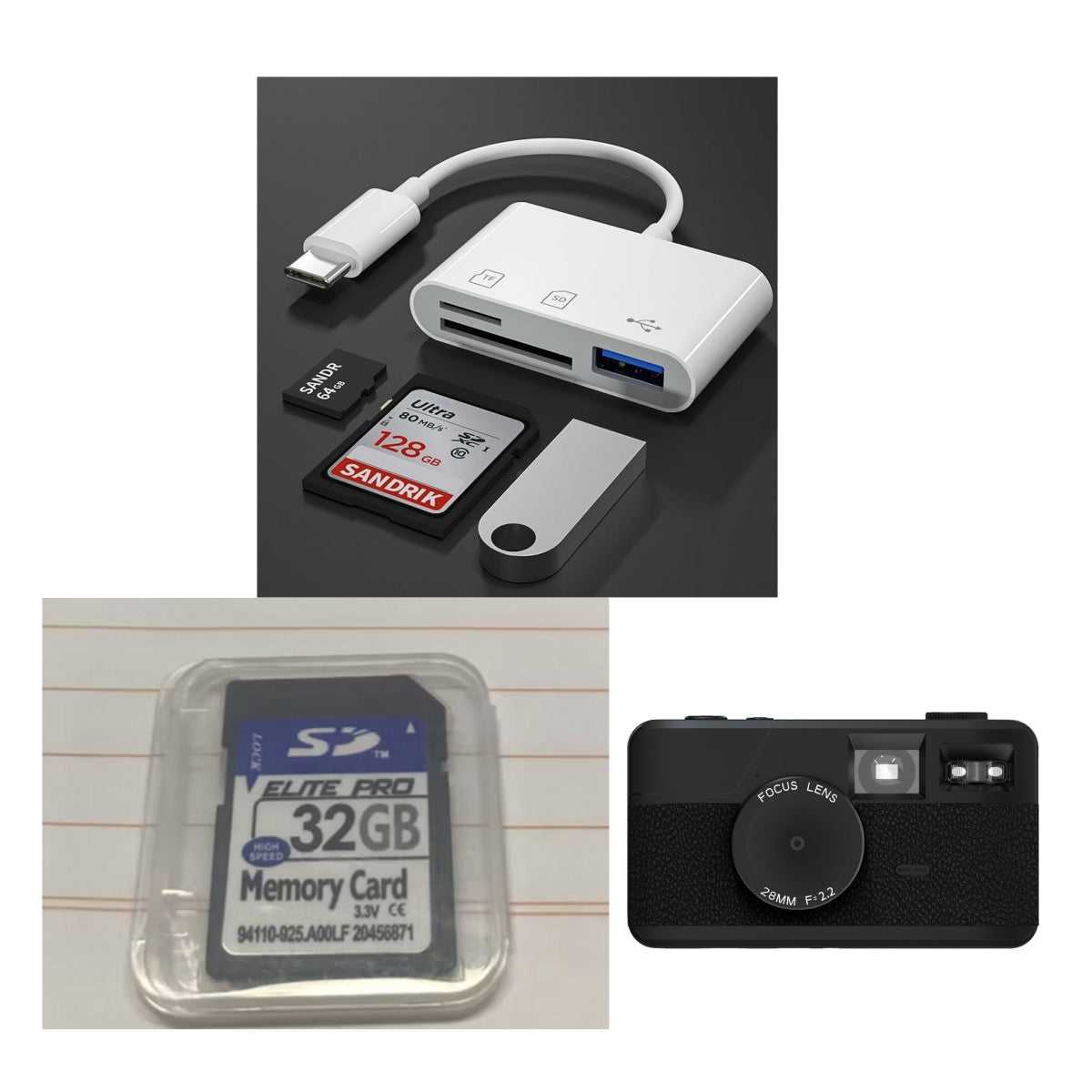 Retro Screen-free Digital Camera 8-mode Filter