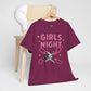 Funny Girls Night Shirt – Lesbian Humor Tee – Pink Scissors Graphic on Gildan 5000