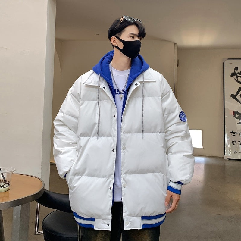 New White Duck Down Thickened Warm Couple Coat