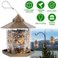 Hanging Gazebo Wild Bird Feeder Outdoor Bird Seed Station with Large Capacity 6 Feeder Ports for Garden Patio Park Weatherproof Easy To Refill