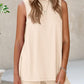 Women's Tank Top & Elastic Shorts Set – Solid Color, Sleeveless, Summer 2-Piece