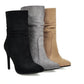 Elastic Ankle Booties with Pointed Toe Heels