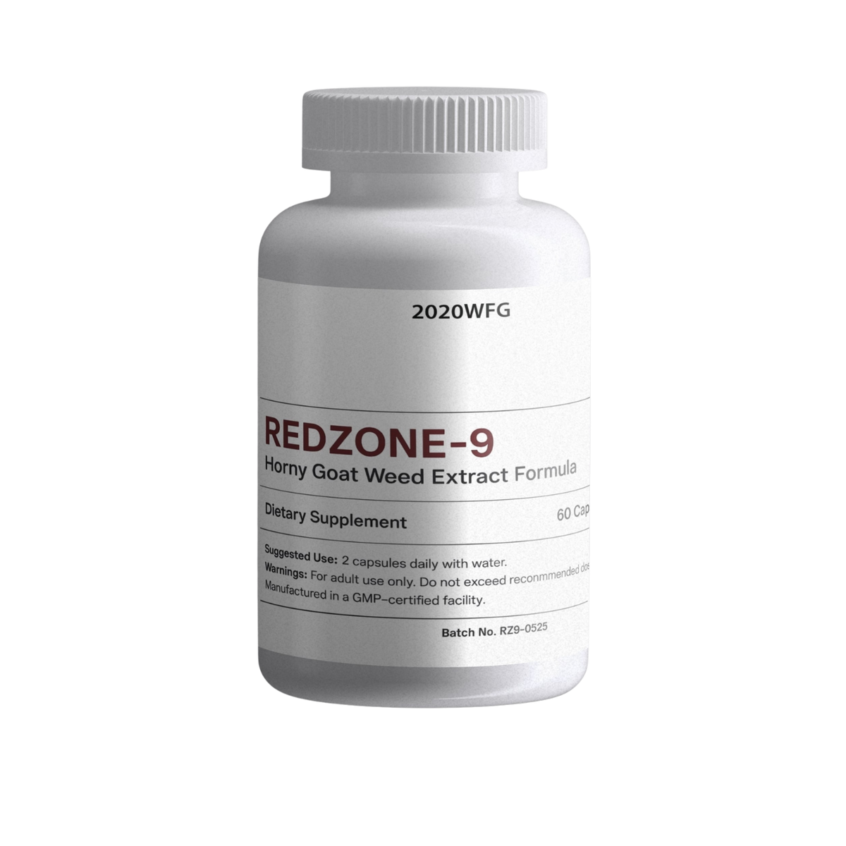 REDZONE-9: Circulation & Vitality Complex 60 Capsules - Horny Goat Weed, Maca Root & Nitric Oxide Support for Male Wellness