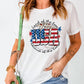 USA Graphic Round Neck Tee