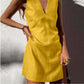 🌿 V-Neck Cotton & Linen Sleeveless Mini Dress