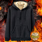 Zipper Sweater Men's Lamb Wool Hooded Jacket