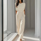 Women’s wide-leg short sleeve jumpsuit