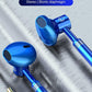 9D Stereo Earphones Mic Headphone Headset In-ear Wired Headphones Bass Wire Earphone Earbud Phone Headset With Microphone Wired Earbuds Noise Isolating in-Ear Headphones Earphones with Mic Volume Control Plug for Sports Workout Compatible
