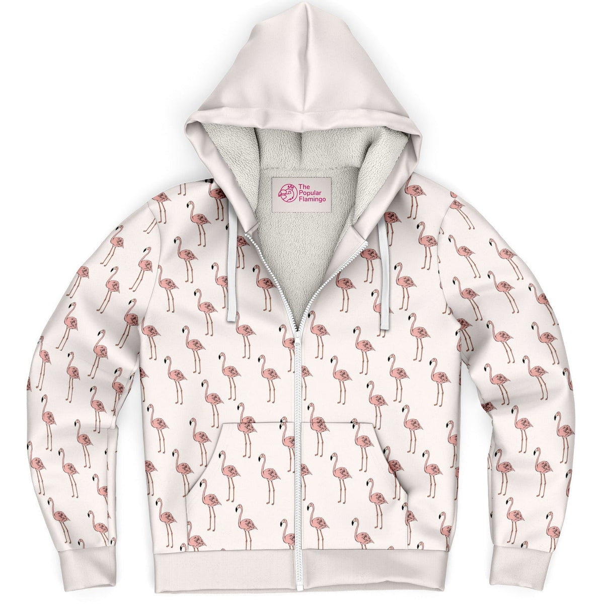 Classic Flamingo Zip-Up Hoodie