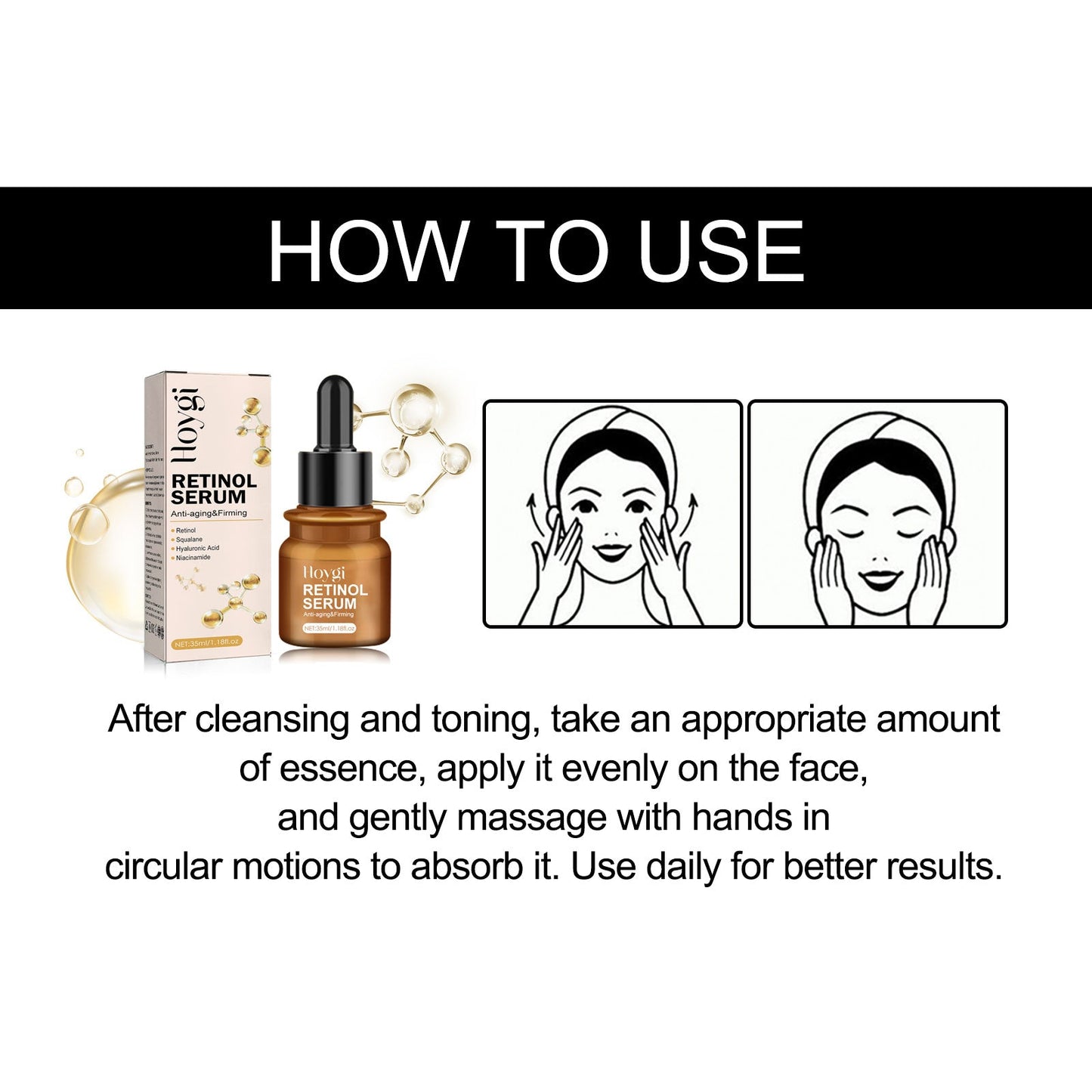 Retinol Anti-Wrinkle Essence for Firming, Moisturizing, Brightening Anti-Aging Skin