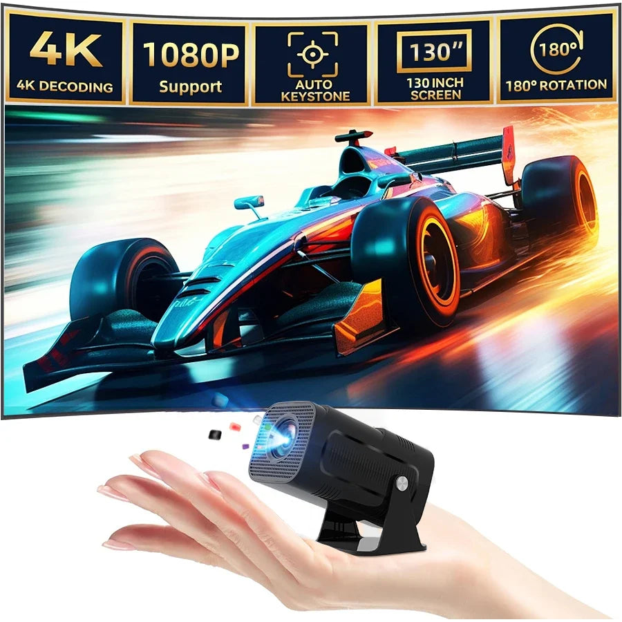 4K high-definition 5G home projector, multi-functional immersive home theater, supports Wi Fi connection for Android and Apple d