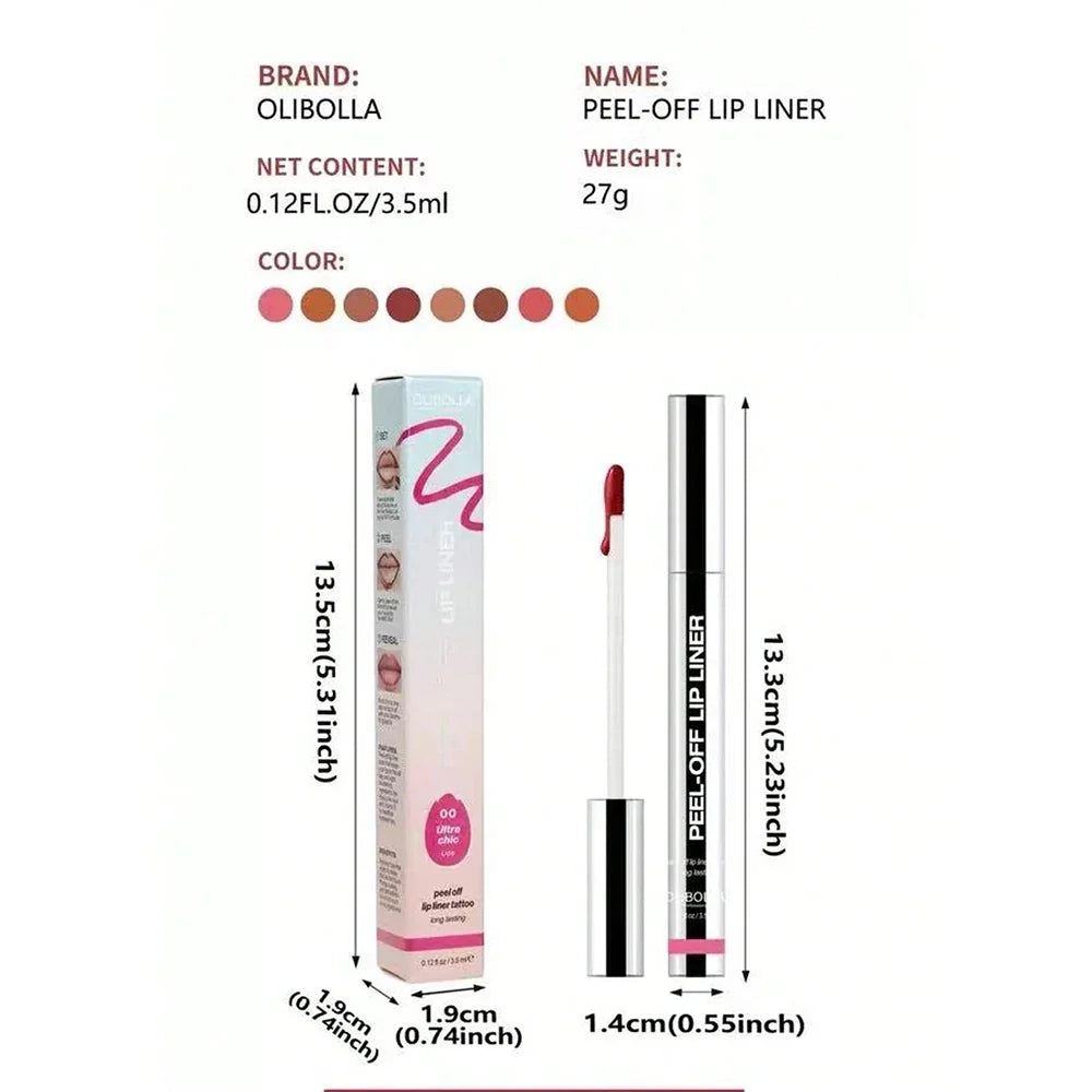 Waterproof Lip Liner Peel Off Tattoo Lipgloss Waterproof Long Lasting Matte Lip Contour Tear-off Lips Stain Cosmetics