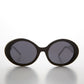 Thick Oval Mod Retro Women's Sunglass - Abby
