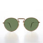 90s large Round Sunglass with Unique Bridge Design - Apache