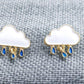 Dainty Rain Cloud Earrings