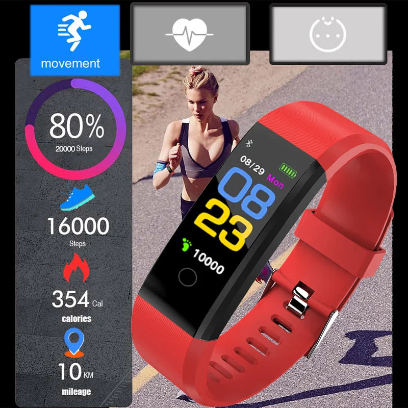 Unisex Smartwatch Heart Rate & Fitness Tracker