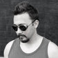 Red Lens Steampunk Sunglass with Folding Side Shields - Bram 7