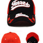 Texas Red & Black 3D Embroidered Baseball Cap, Hat