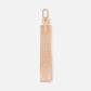 Beige Oversized Logo Keychain
